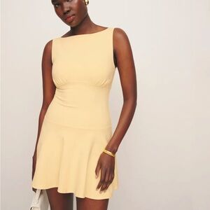 Reformation Mayve Knit Dress Yellow - Size S